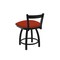 Holland Bar Stool Co 18" Low Back Swivel Vanity Stool, Black Wrinkle, Graph Poppy Seat 82118BW021 - alternate 5
